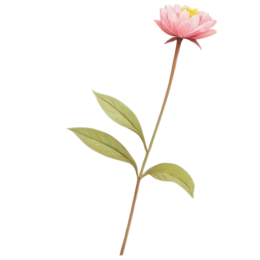 Pink-Flower-PNG-Image-Beautiful-Flat-2D-Illustration-for-Versatile-Use