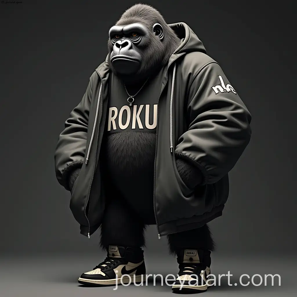 Realistic-Gorilla-Wearing-Hibuffy-Jacket-and-Nike-Air-Jordans