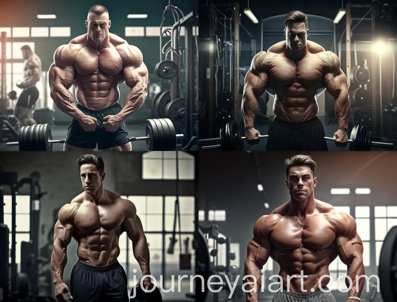 Muscular-Man-Working-Out-in-Gym