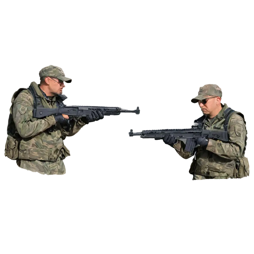 Symmetrical-Dual-Machine-Guns-Shooting-Opposite-Directions-in-PNG-Format