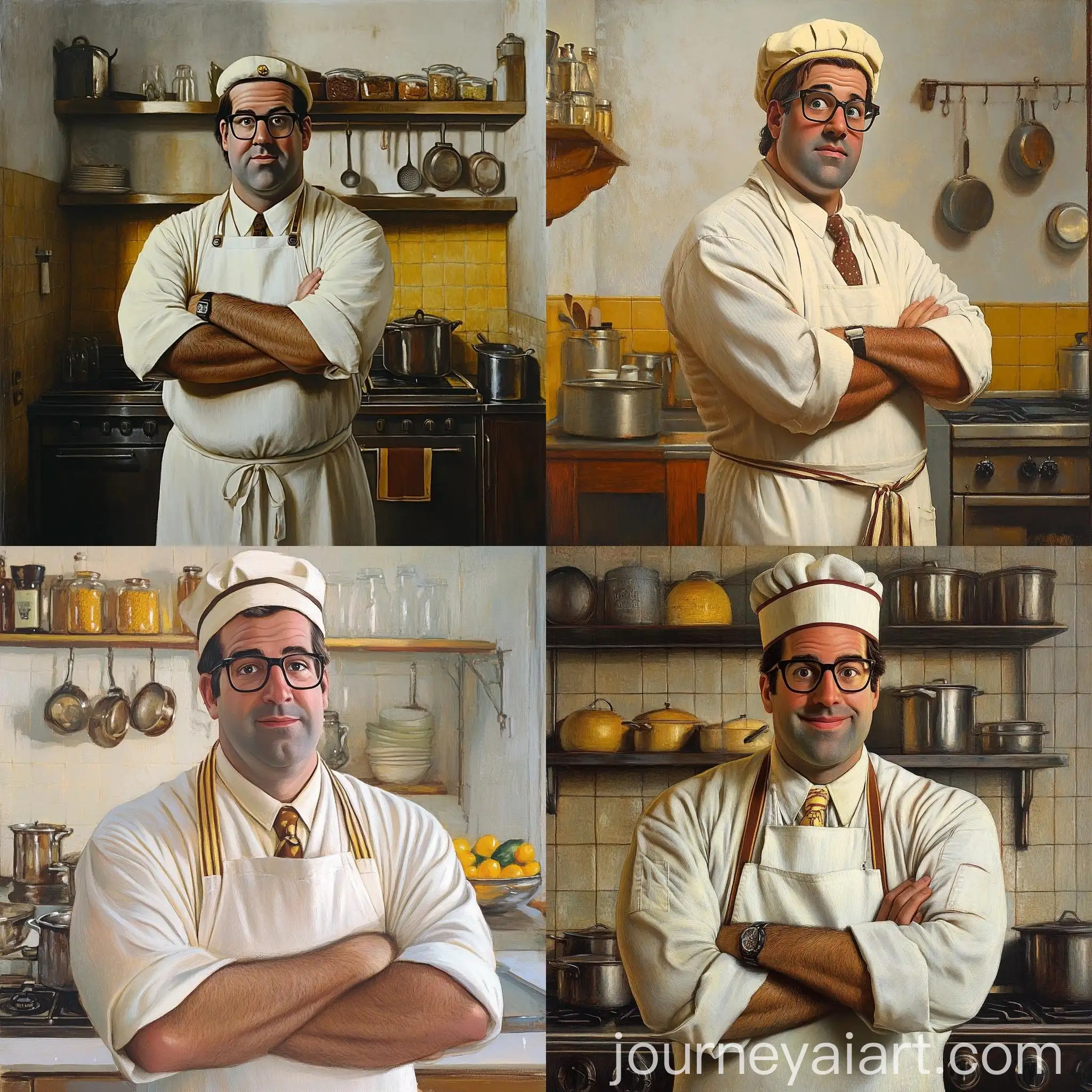 Male-Crossed-Arms-in-Kitchen-Scene