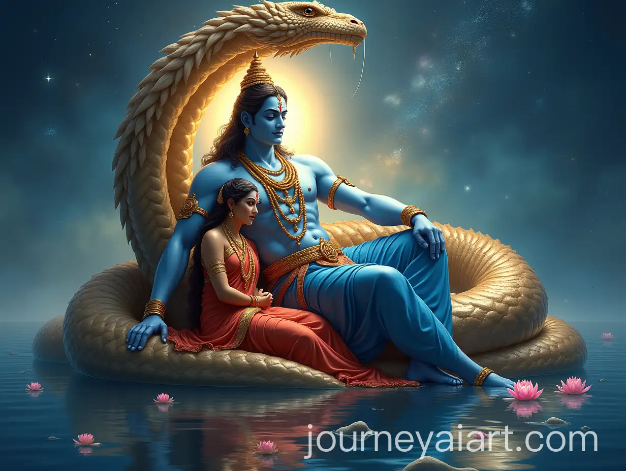 Lord-Vishnu-Resting-on-Cosmic-Serpent-Sheshnaag-with-Goddess-Lakshmi-in-Divine-Serenity