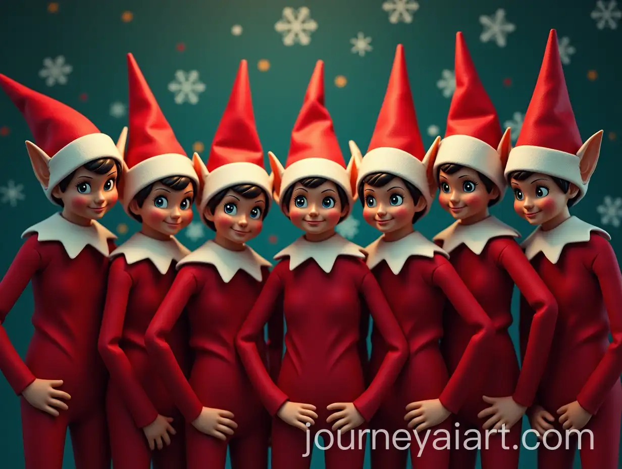 Group-of-11-Elves-in-Christmas-Themed-GTA-Art-Style