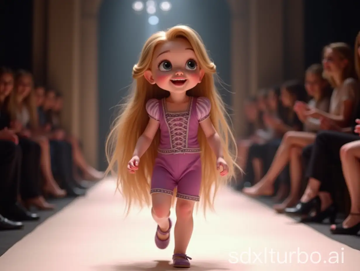 Baby-Rapunzel-Fashion-Show-Miniature-Designer-Outfit-in-Paris