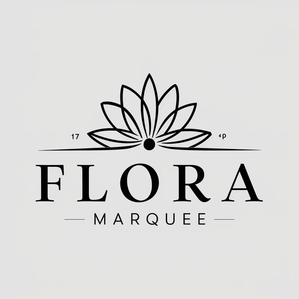 LOGO Design For Flora Marquee Elegant Vector Logo for a Marquee Company