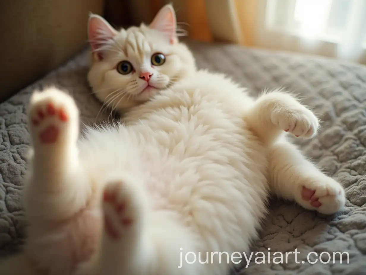 Playful-British-Shorthair-Cat-Relaxing-at-Home