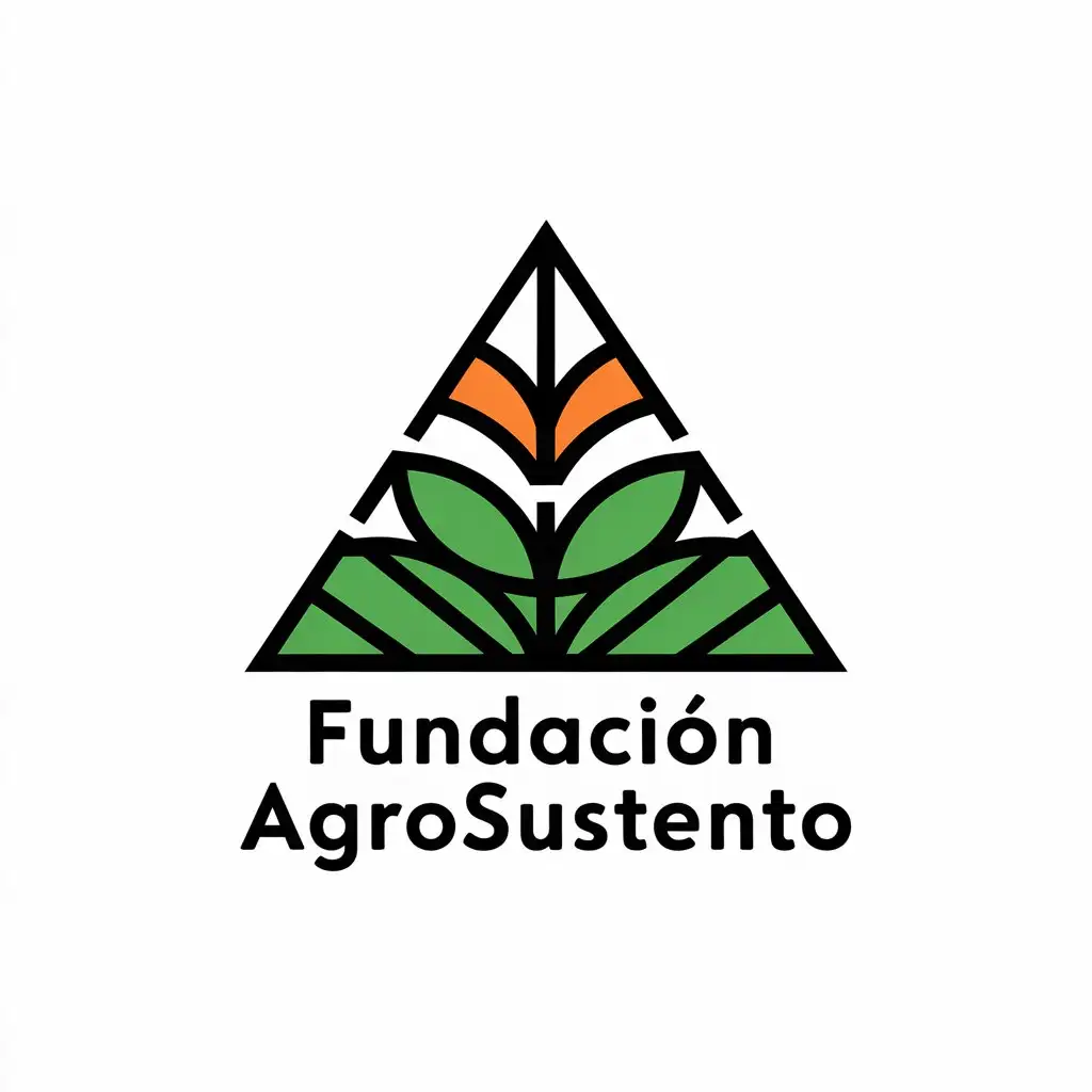 LOGO Design for Fundacin AgroSustento Pyramid Symbol on Clear Background