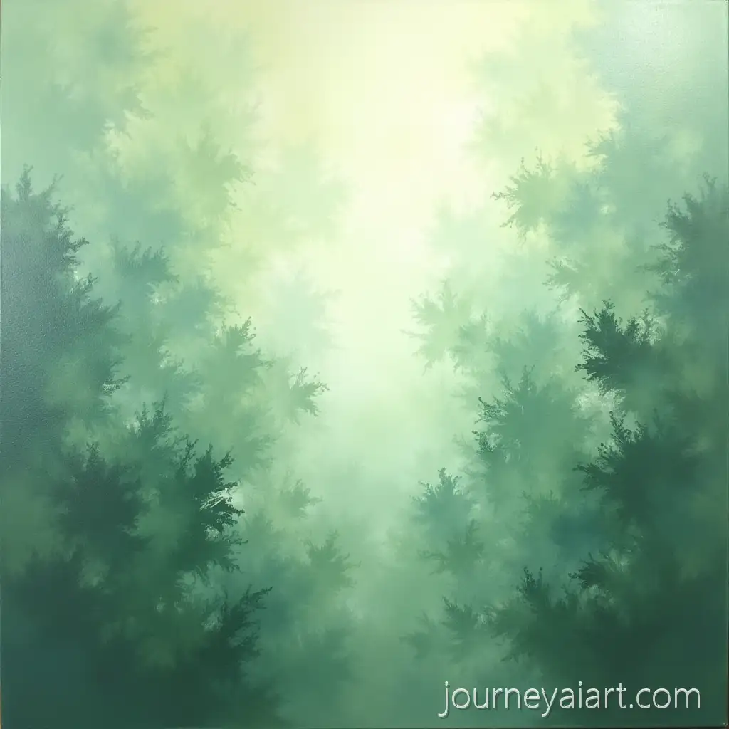 Abstract-Expressionist-Painting-of-Layered-SageGreen-Foliage-with-Textured-Brushstrokes