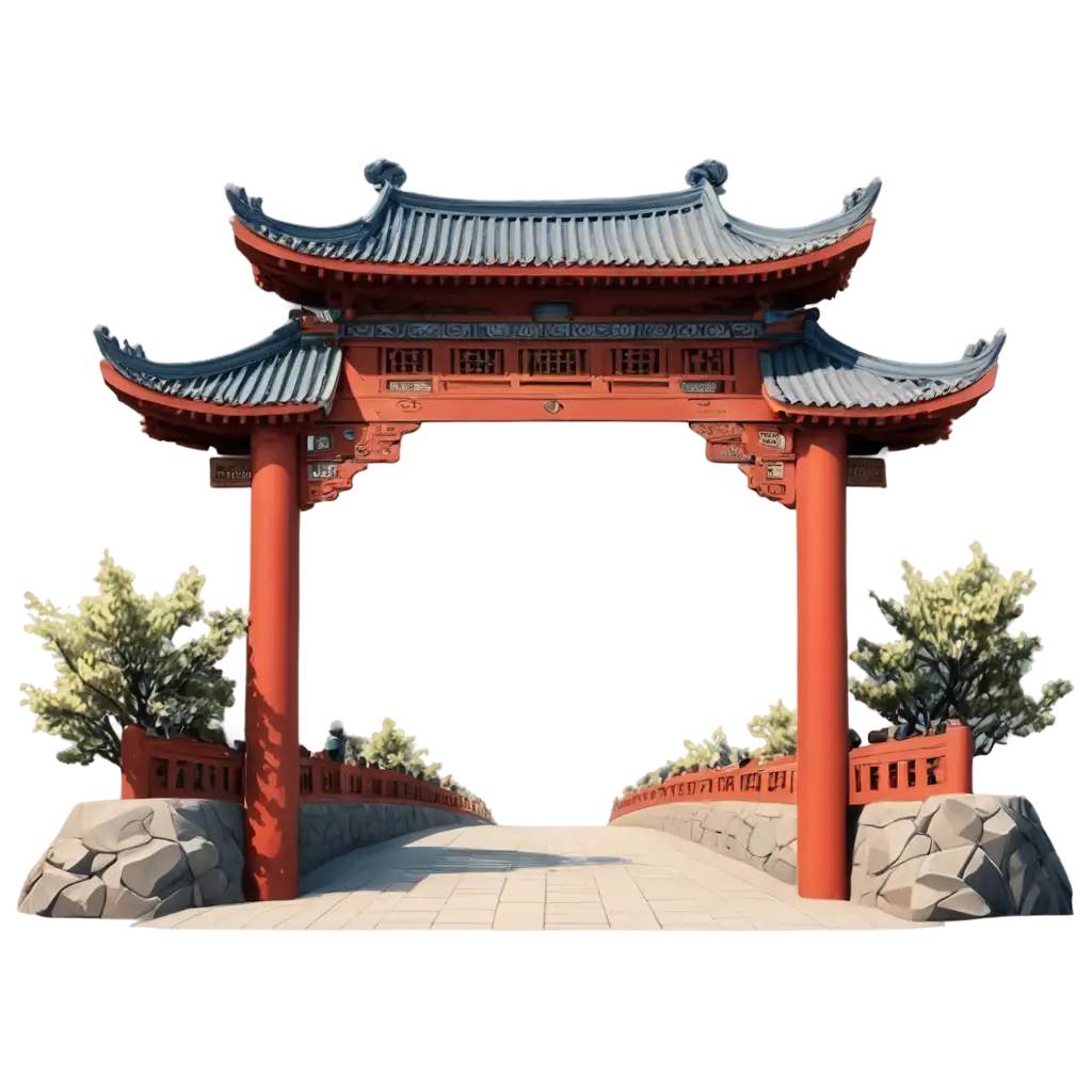 Chinese-Gate-Entrance-PNG-Vector-Image-for-Versatile-Digital-Use