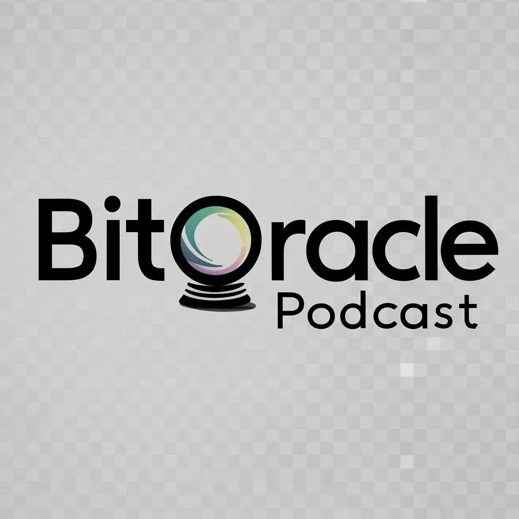 a logo design,with the text "BitOracle Podcast", main symbol:🔮,complex,be used in Finance industry,clear background