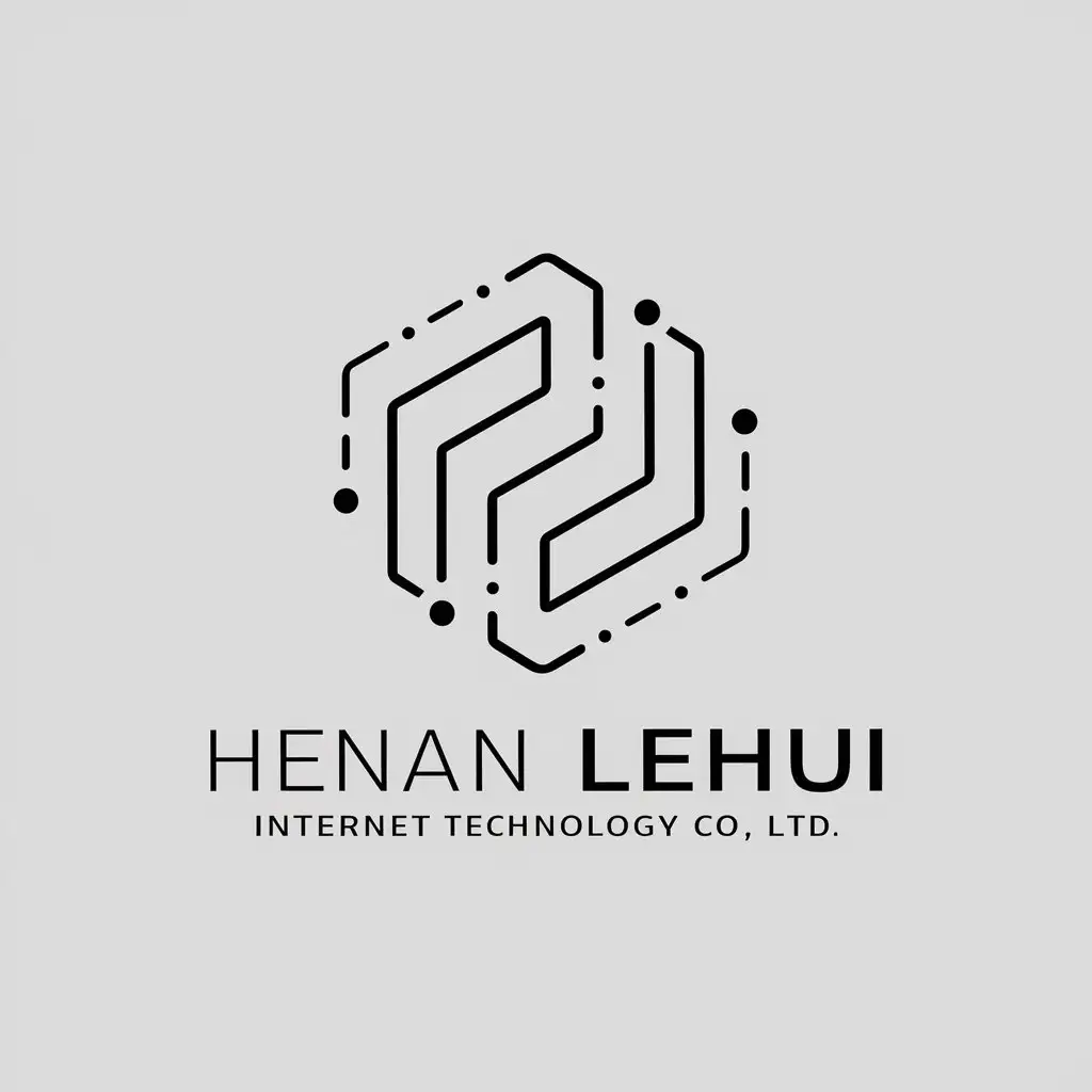 a vector logo design,with the text " Henan Lehui Internet Technology Co., Ltd.", main symbol:technology internet,Minimalistic,be used in Technology industry,clear background