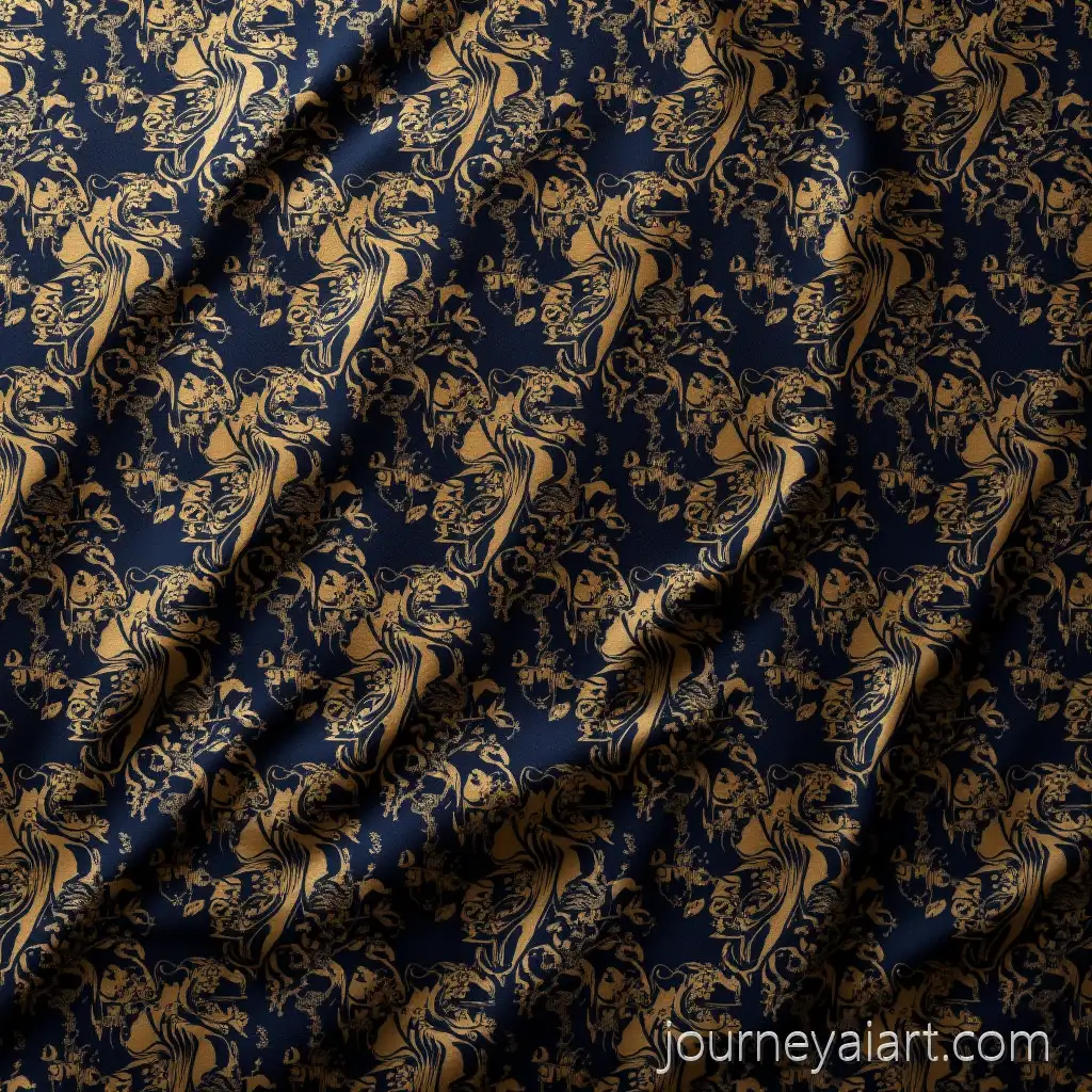 Luxury-ThaiInspired-Menswear-Fabric-with-Golden-Ornamental-Motifs