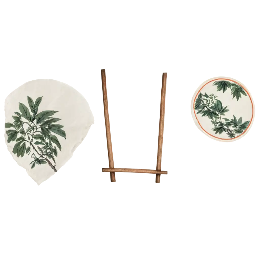 Late-Qing-Dynasty-Restaurant-Elements-in-Chinese-Wash-Painting-Style-PNG-Image-with-Transparent-Background