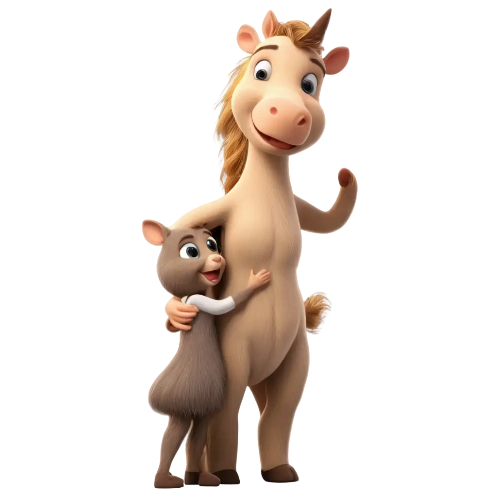 PNG-Cartoon-Image-Horse-and-Mouse-Hugging-Lovingly-Celebrating-1-Year-6-Months-Anniversary