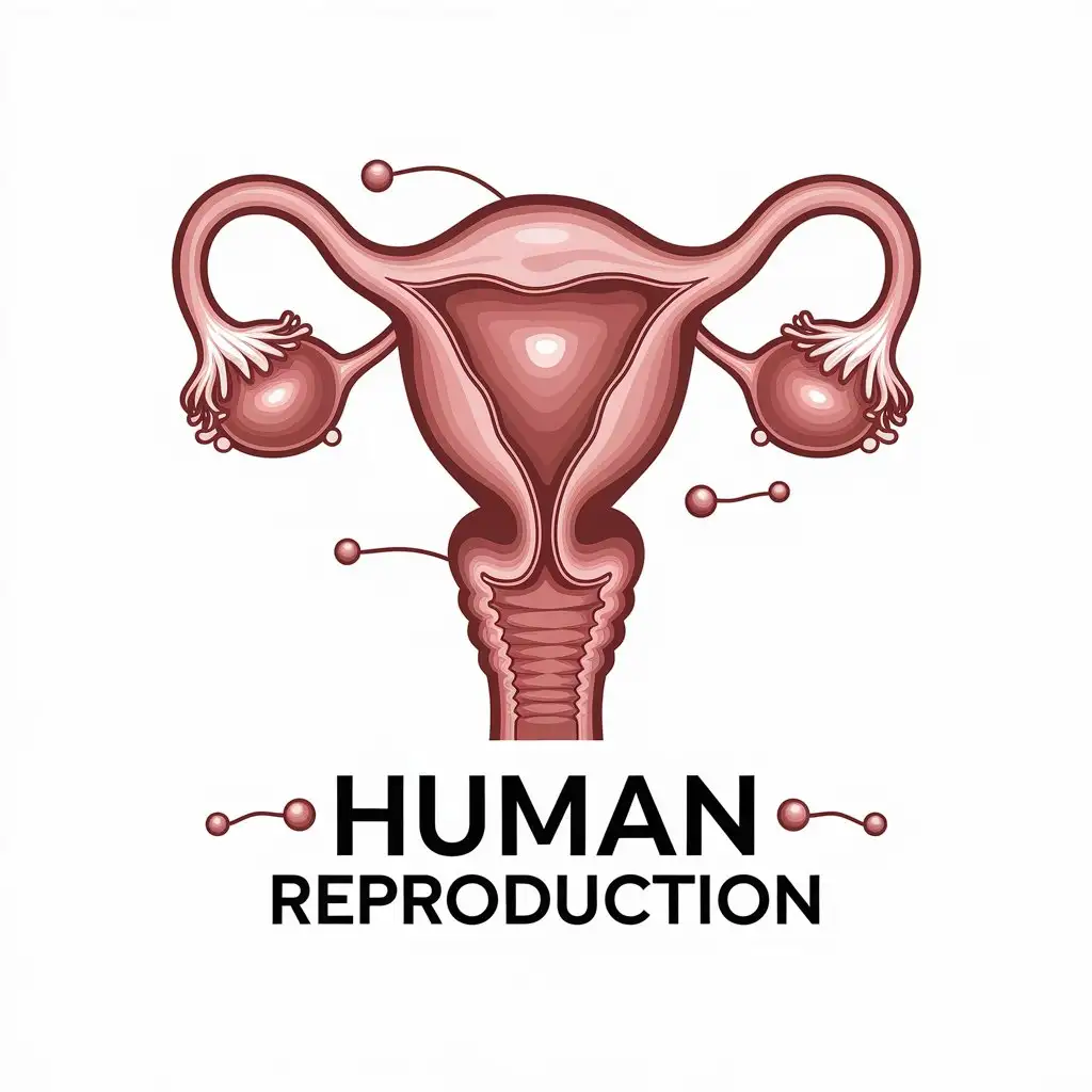 LOGO Design for Human Reproduction Male and Female Reproductive System with Sperm and Egg Cell for Educational Use