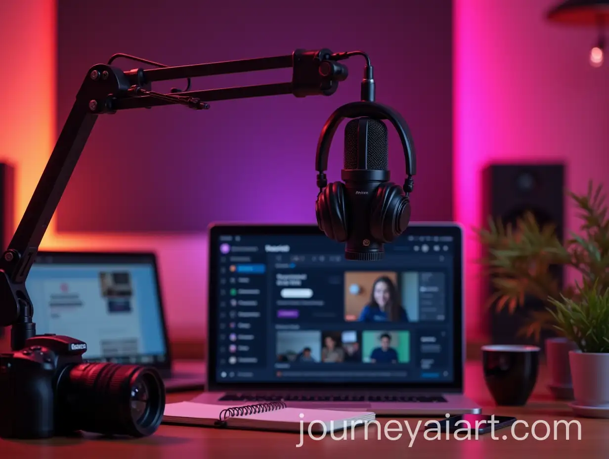 Photorealistic-Modern-Podcast-Workspace-with-AI-Features-and-Cozy-Lighting