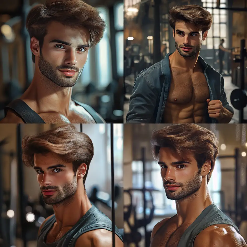 Photorealistic-Gym-Scene-with-Athlete-Training