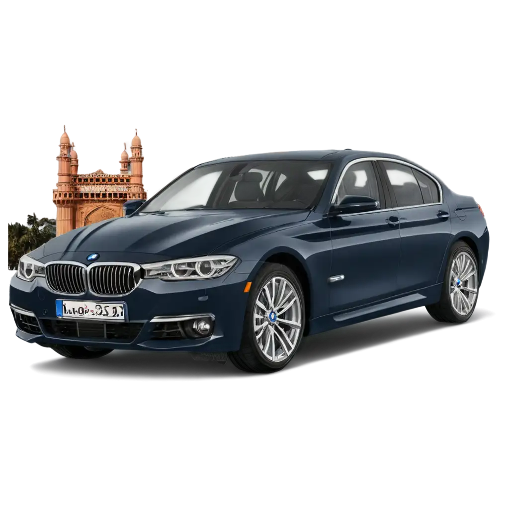 BMW-Car-on-Charminar-PNG-Image-Capturing-Iconic-Fusion-of-Modernity-and-Heritage