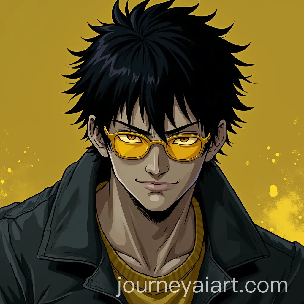 Man-with-Black-Hair-and-Yellow-Glasses-in-Berserker-Style