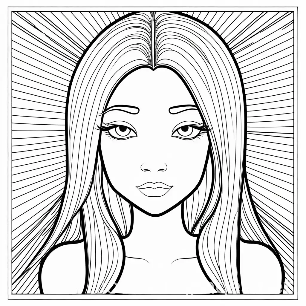 Milamondell-OnlyFans-Coloring-Page-Simple-Line-Art-on-White-Background