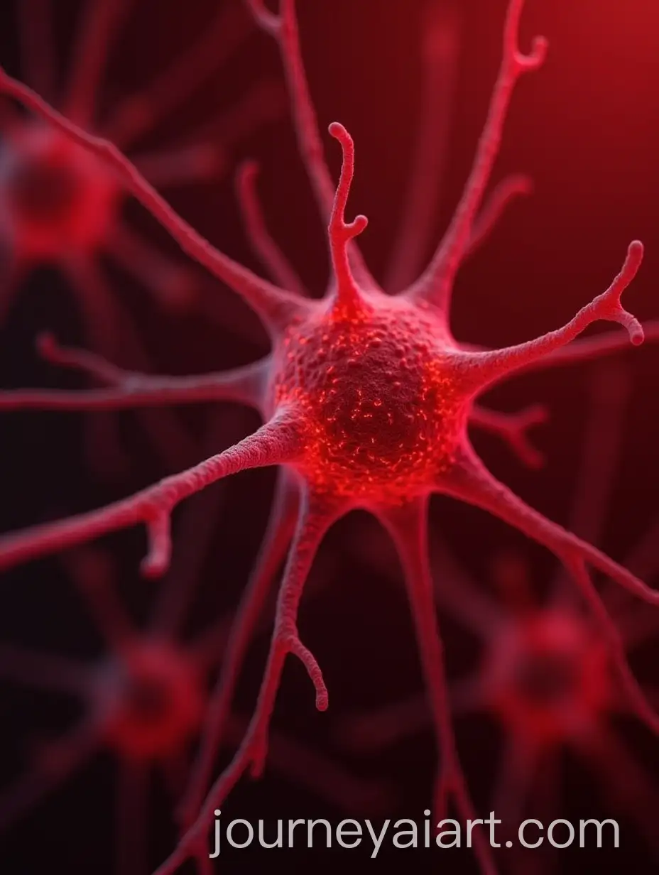 Colorful-Red-Neon-Artwork-of-30-Neurons-in-Close-Proximity