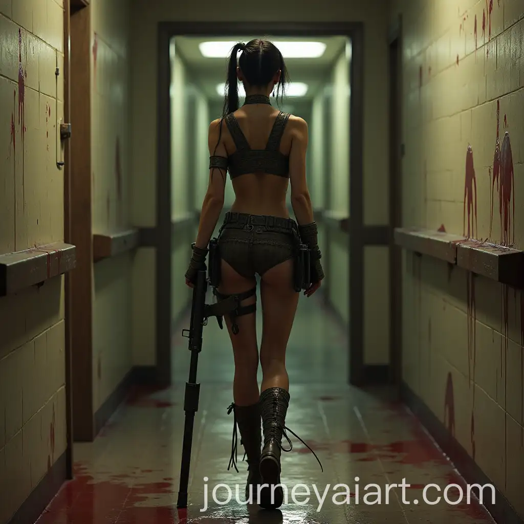 Girl-with-Aztec-Outfit-Holding-Shotgun-in-Noir-Style-After-Mission-Completion