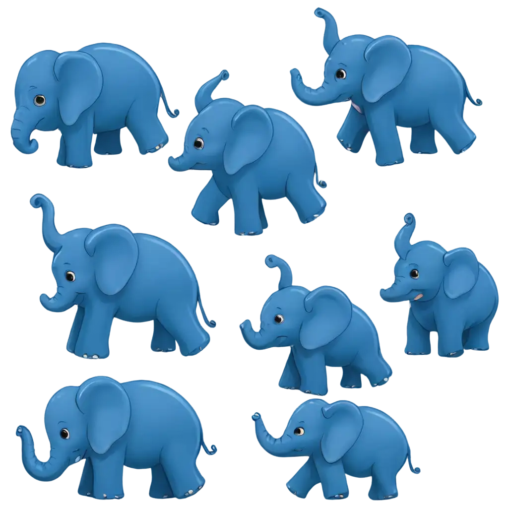 9-Cute-Cartoon-Blue-Elephants-PNG-Image-Adorable-Characters-for-Digital-Art