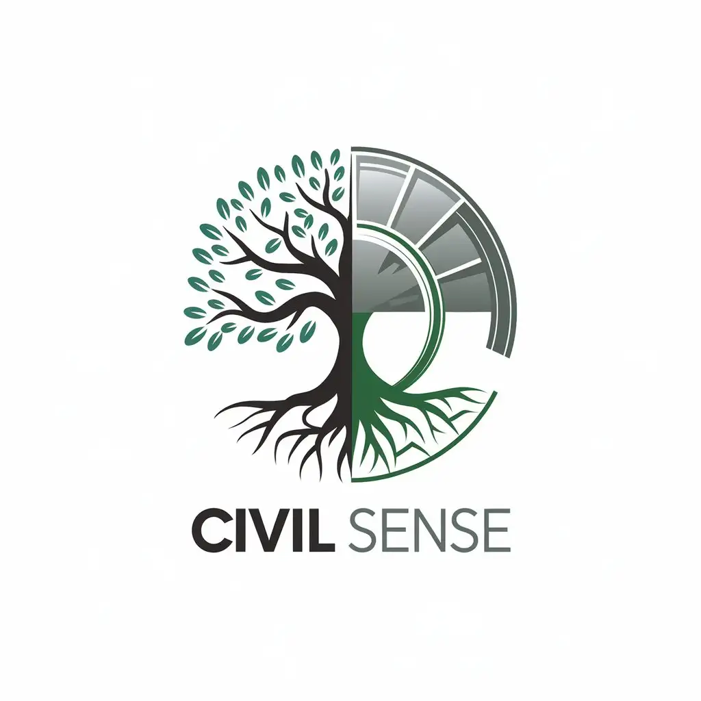 LOGO Design For Civil Sense Landscaping Theme with Clear Background