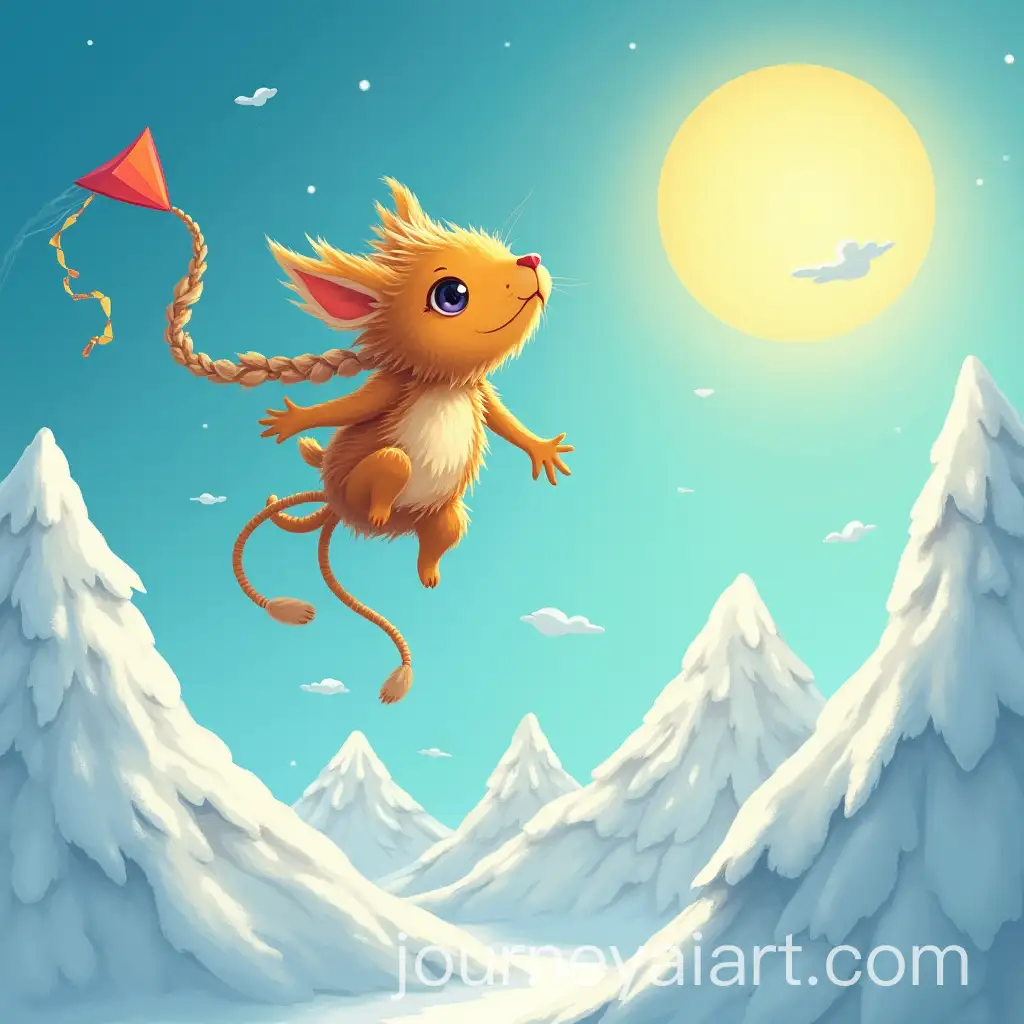 Magical-Kite-Flying-Over-Icy-Mountain-Peaks-with-DreamAI-Image-Prompt-Expansiony-Meringue-Landscape