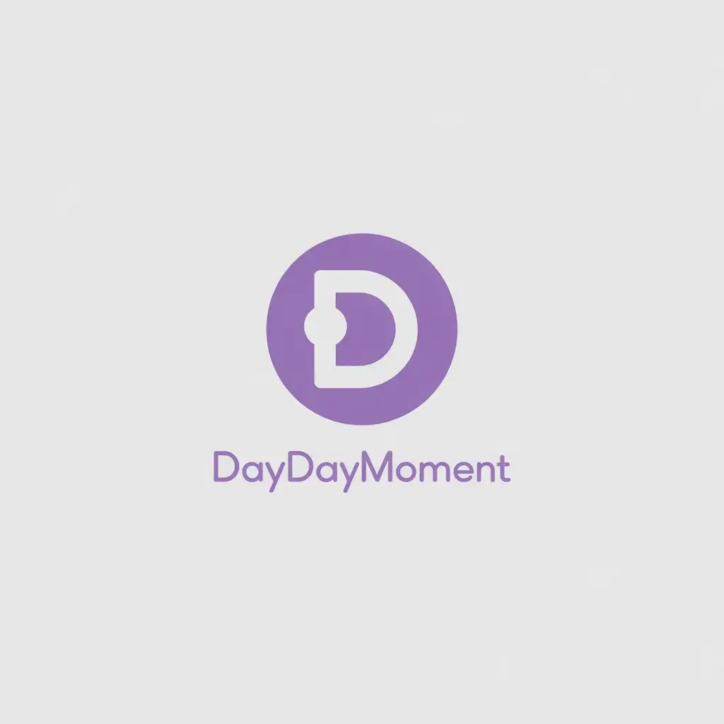 LOGO-Design-for-DayDayMoment-Minimalistic-Purple-Symbol-for-the-Internet-Industry