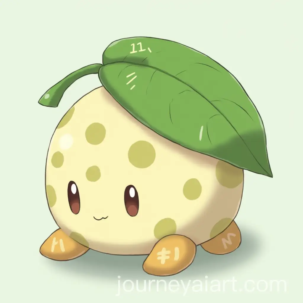 Round-Pokmon-with-PolkaDot-Pattern-and-Leaf-Headwear