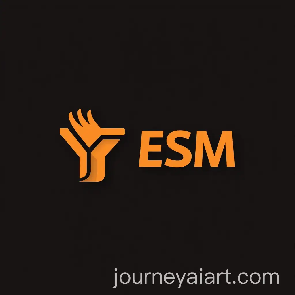 Elegant-Orange-Black-and-White-Logo-for-Economics-Theme-with-YESM-Text