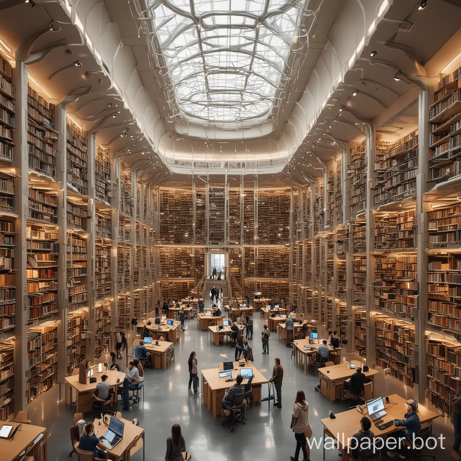 Future library with AI tech