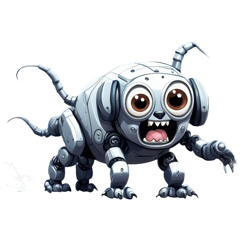 Robot-Puppy-Monster-Cartoon-2D-Drawing-PNG-A-Fun-and-Unique-Image-for-Creative-Projects