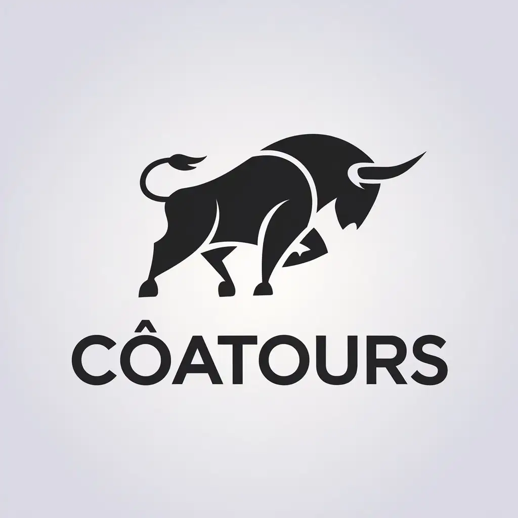 LOGO Design for CaTours Bull Symbol Minimalistic Travel Industry Theme