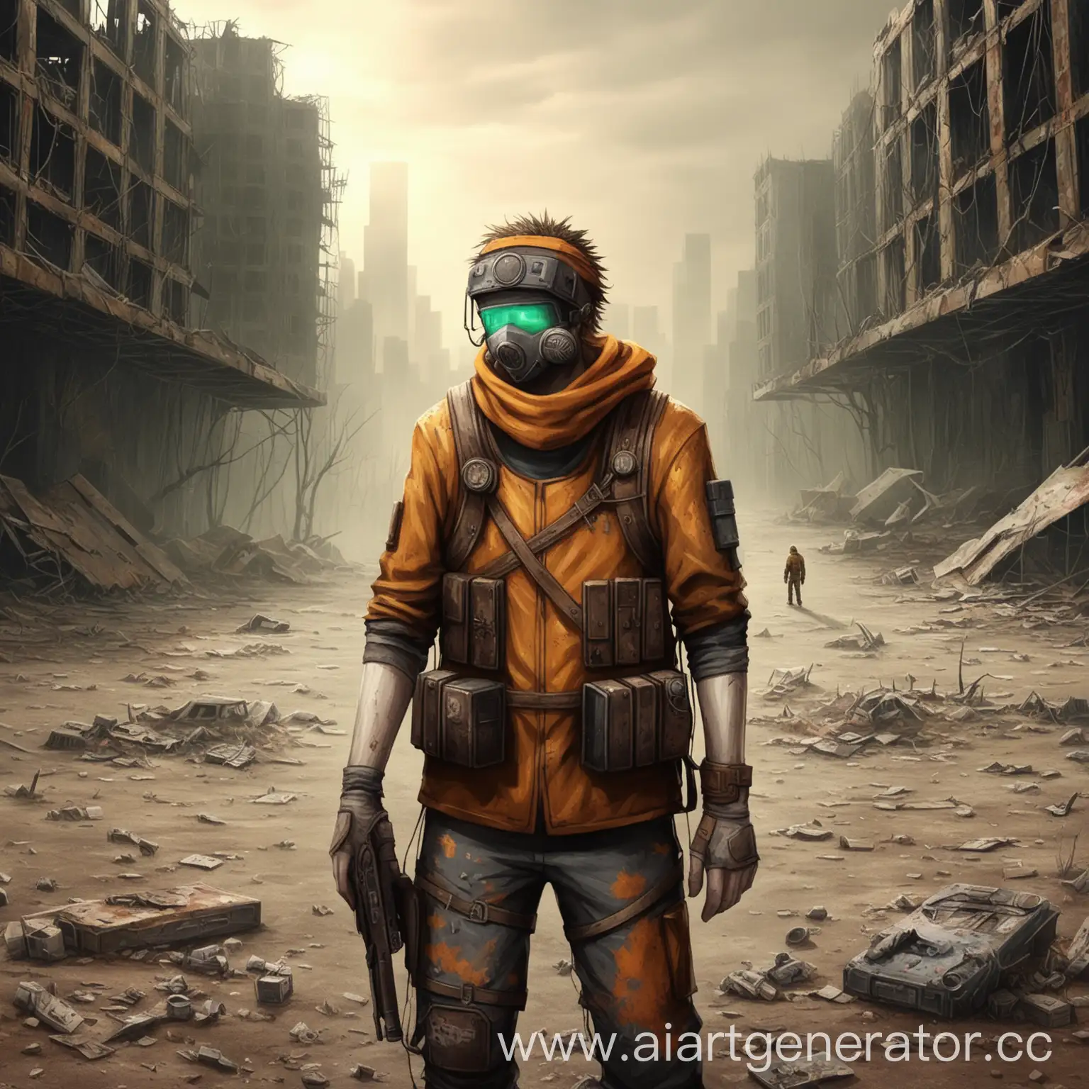 Lonely-Player-in-PostApocalyptic-Landscape