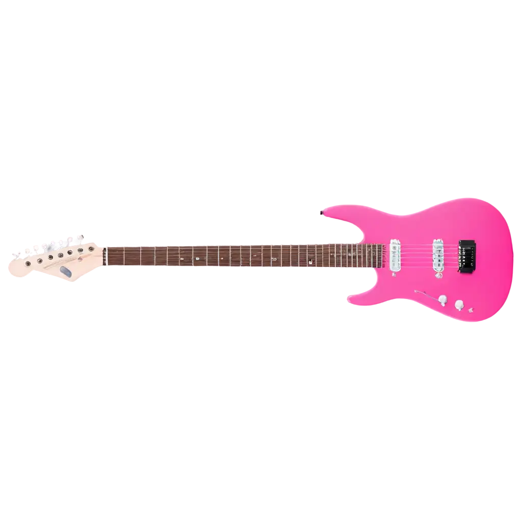 Bright-Pink-Guitar-PNG-Image-HighQuality-Transparent-Artwork-for-Versatile-Use