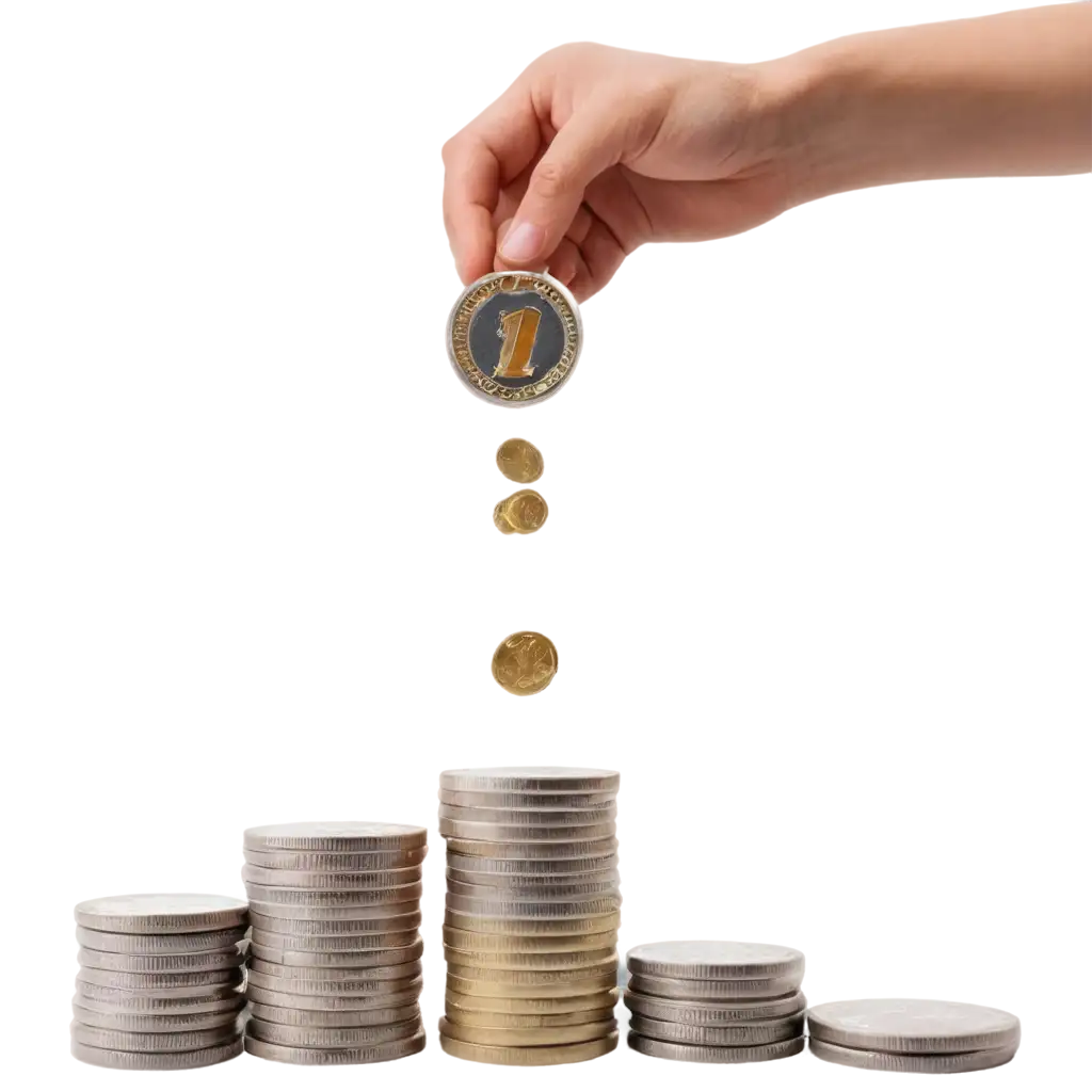 Increasing-Coin-Stack-PNG-Image-Perfect-for-Visualizing-Growth-and-Wealth