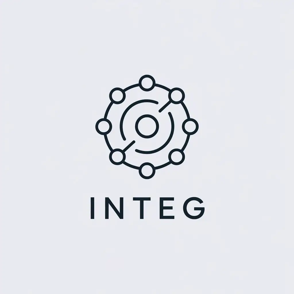 LOGO Design for Integ Minimalistic Release Cycle Symbol for Technology Industry