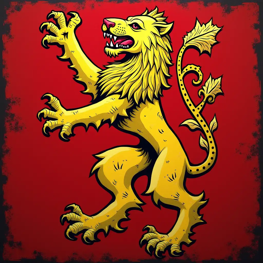 ancient flag . lion 