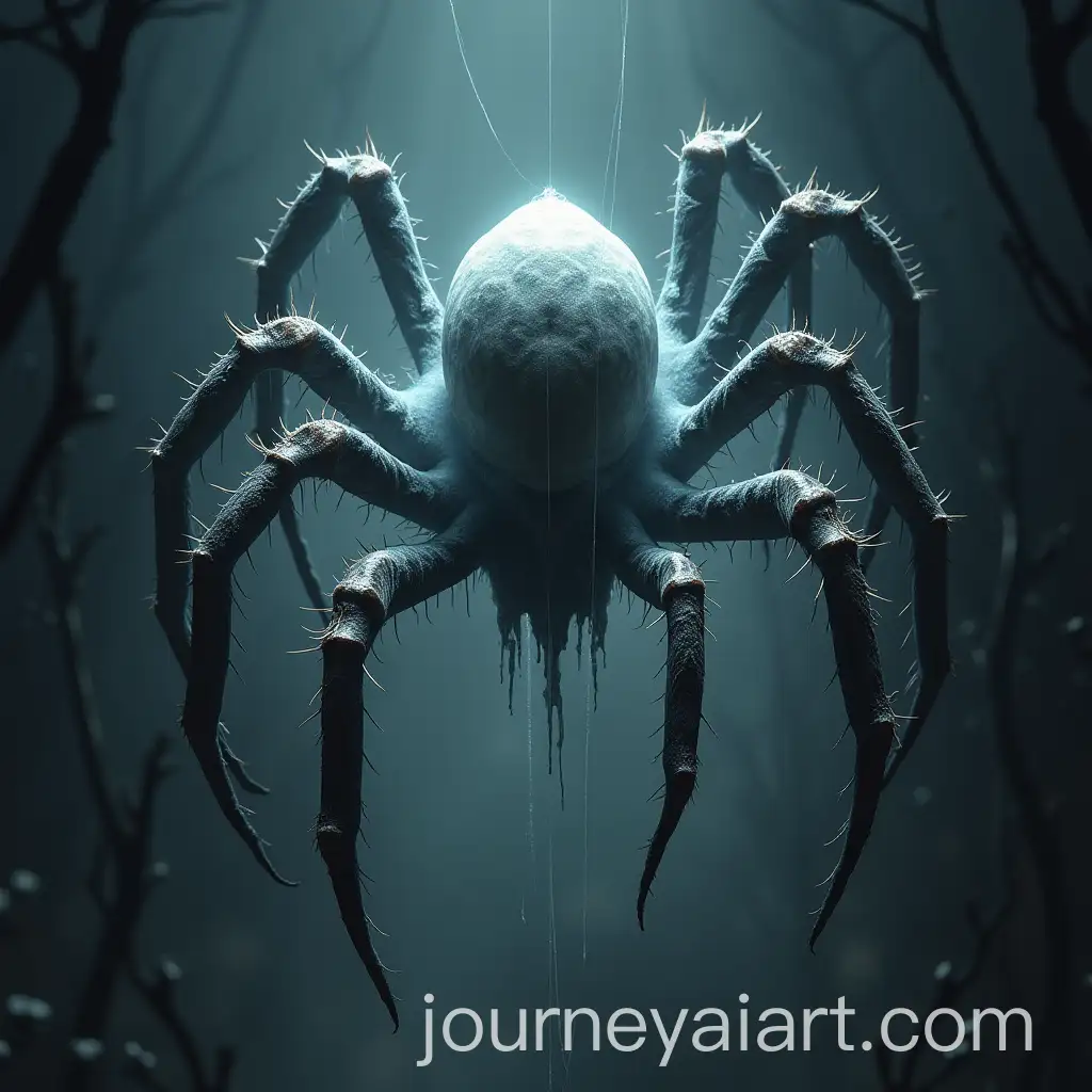 Ethereal-Spider-Ghost-Floating-in-Mystical-Forest