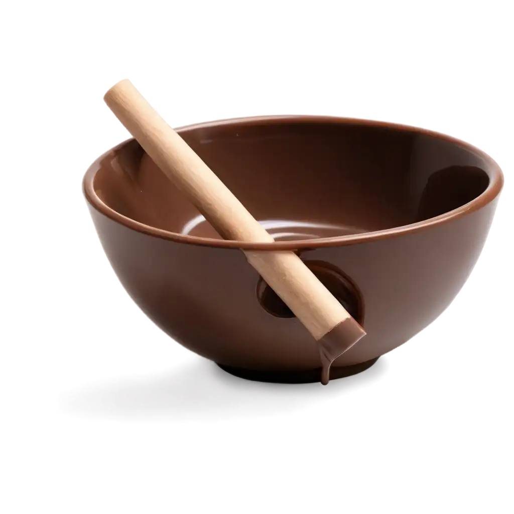 create a bowl in chocolate wax  and wax down in up with stick