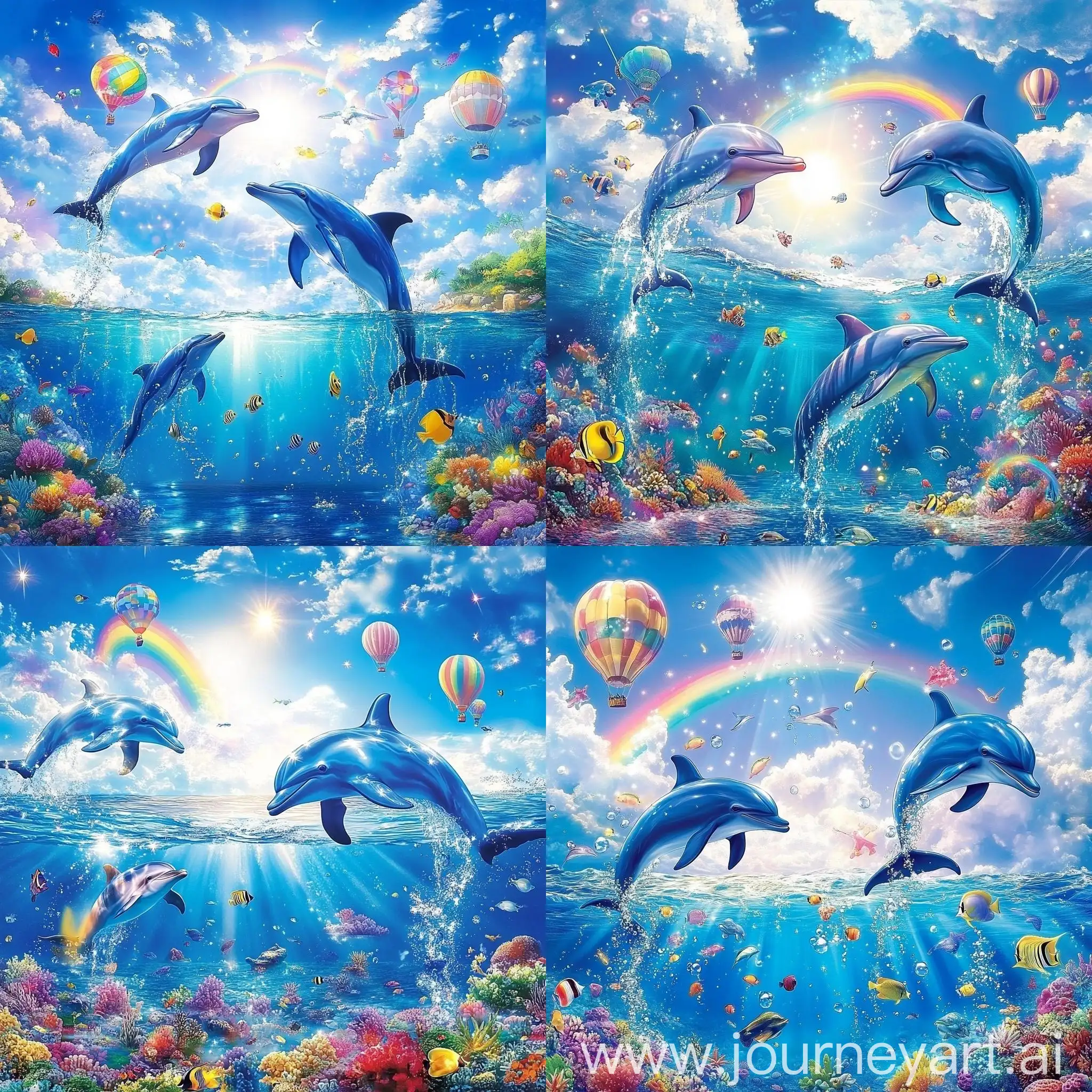 Magical-Underwater-Fantasy-with-Dolphins-Tropical-Fish-and-Rainbows