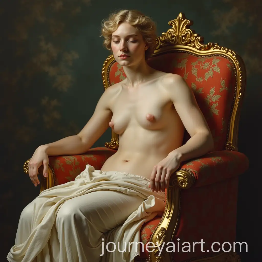 Aphrodite-Sitting-on-a-Majestic-Throne