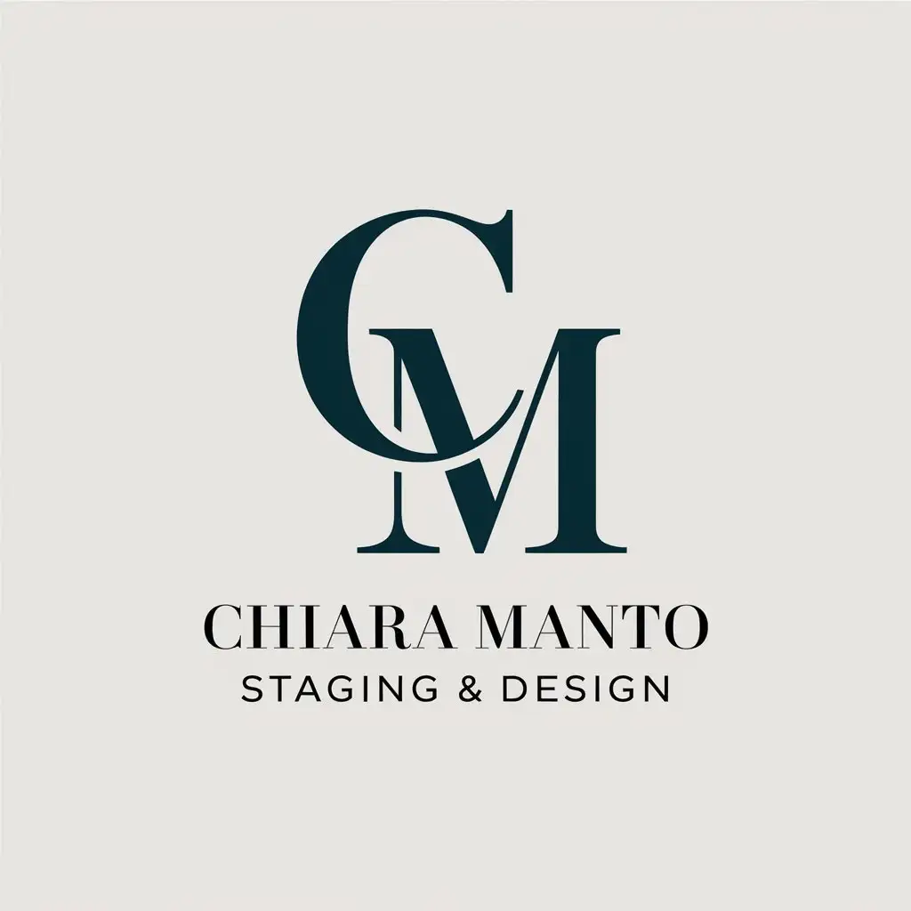 LOGO Design For Chiara Manto Staging Design Elegant CM Monogram in Real Estate Theme