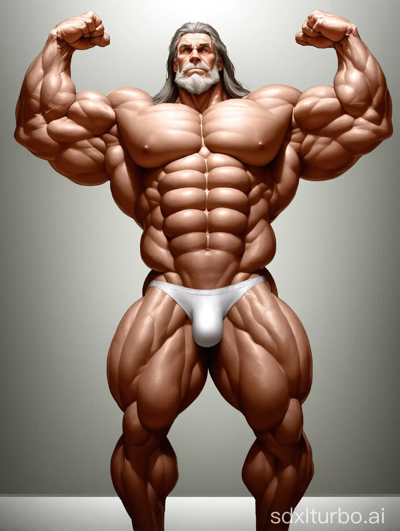 Imposing-Elderly-Giant-Displaying-His-Muscular-Form