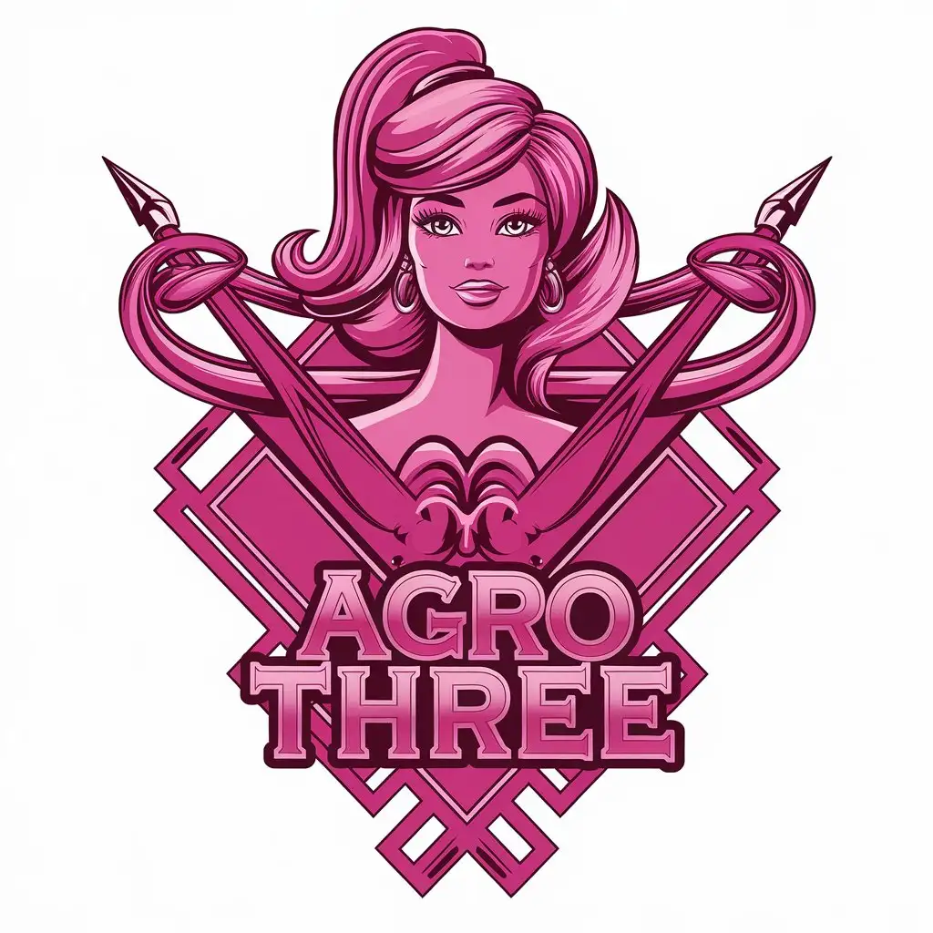 Logo-Design-For-AGRO-THREE-Vibrant-Pink-with-a-Clean-and-Complex-Design