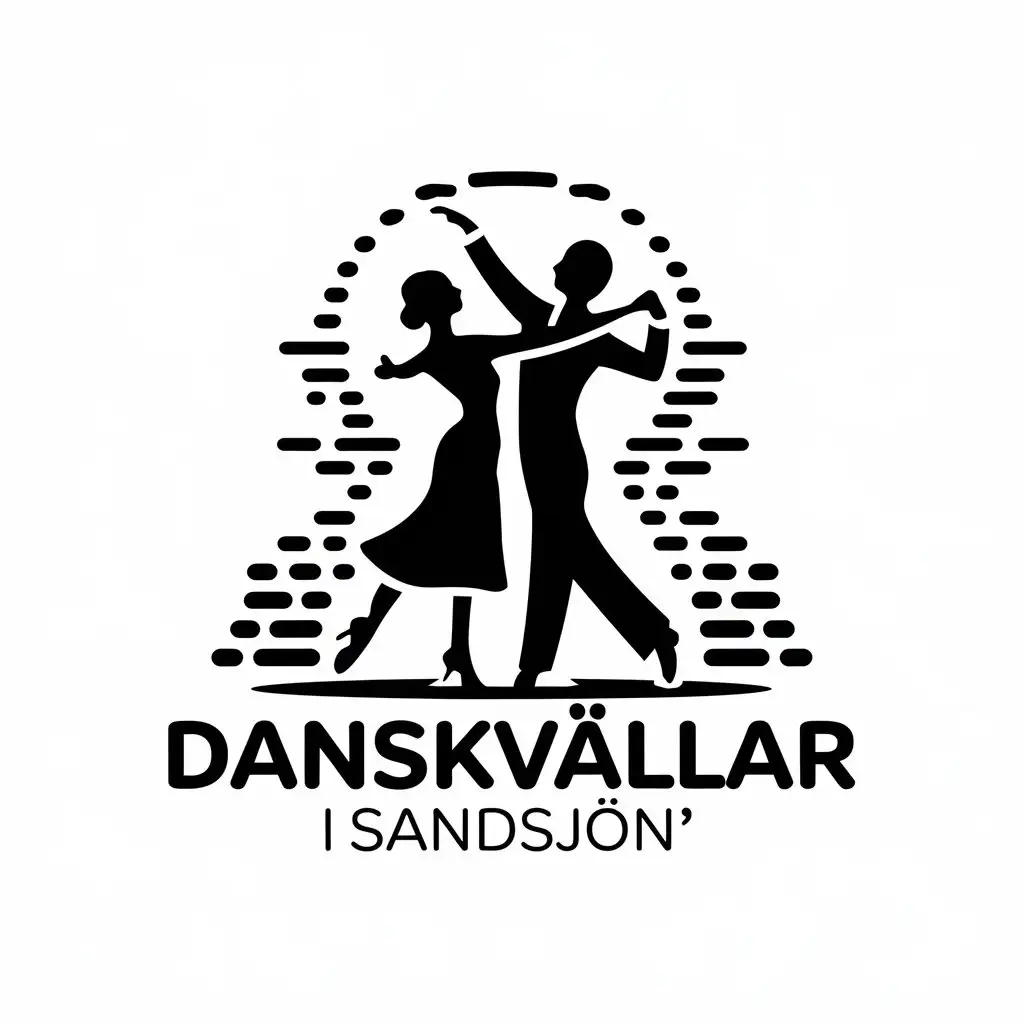 LOGO Design for Danskvllar i Sandsjn Modern Dance Theme with Clear Background