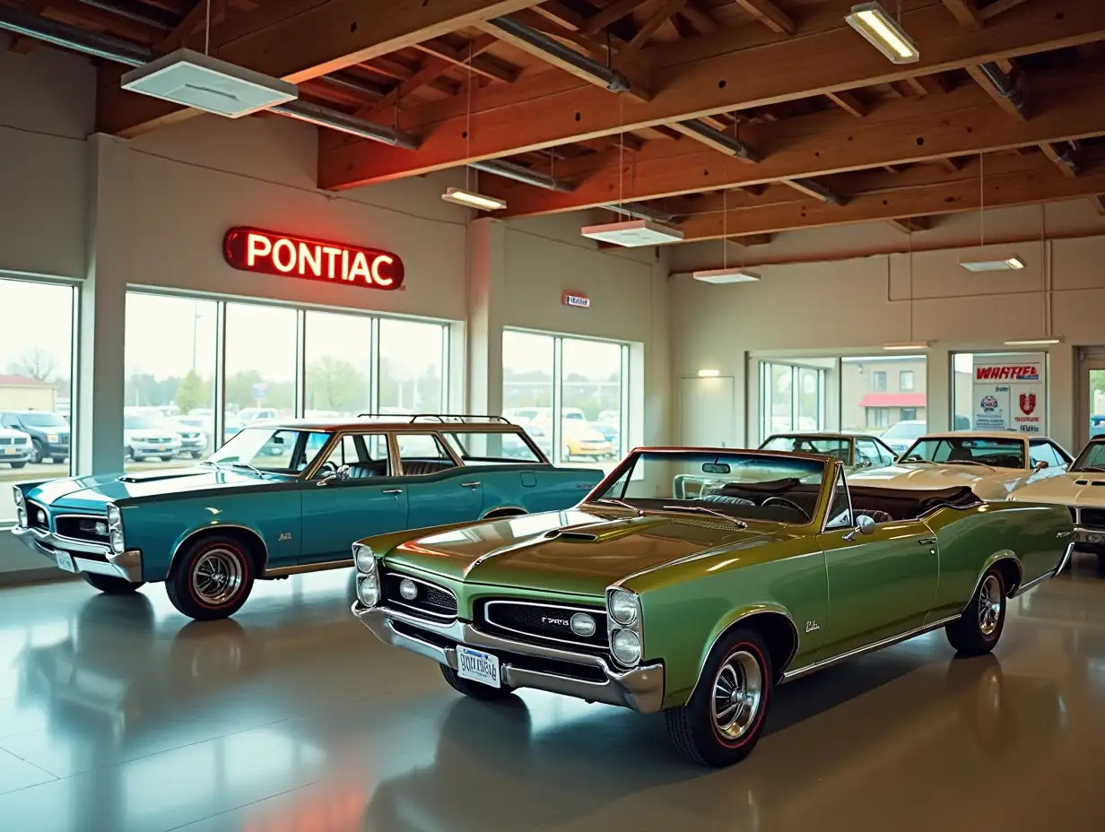 1960s-Pontiac-Dealership-Showroom-with-Classic-Cars