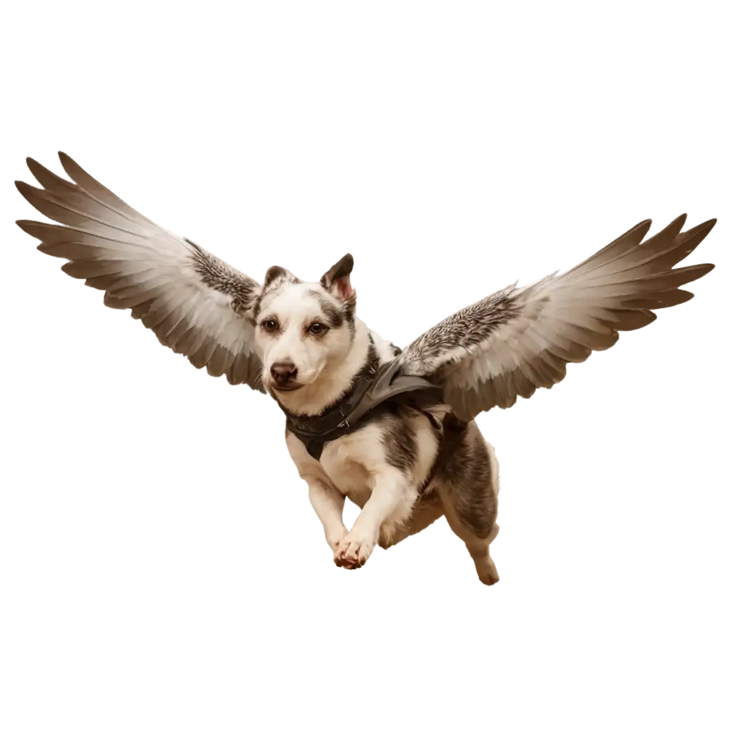 Dog-Flying-with-Wings-PNG-A-Whimsical-Art-Piece-for-Creative-Projects